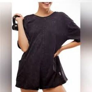FP Movement by Free People Hotshot Black Romper size small